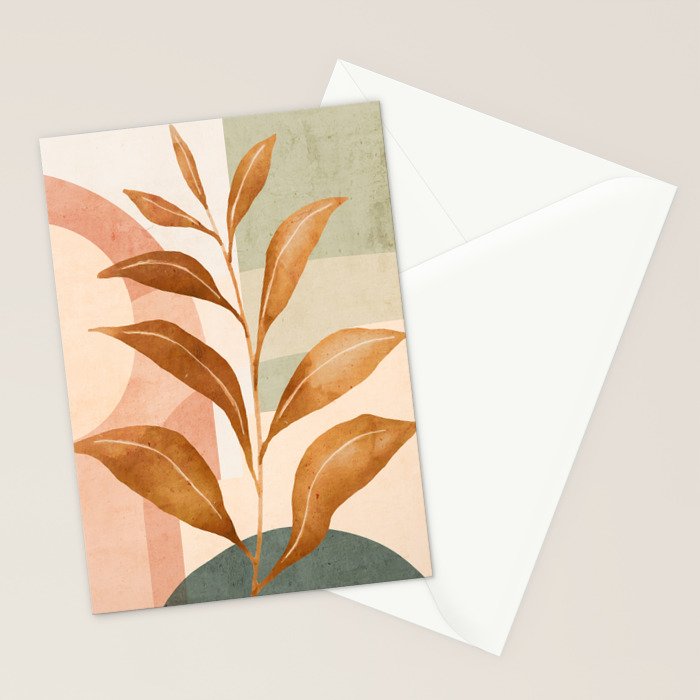 Tropical Leaf- Abstract Art 25 Stationery Card Gallery Image 2