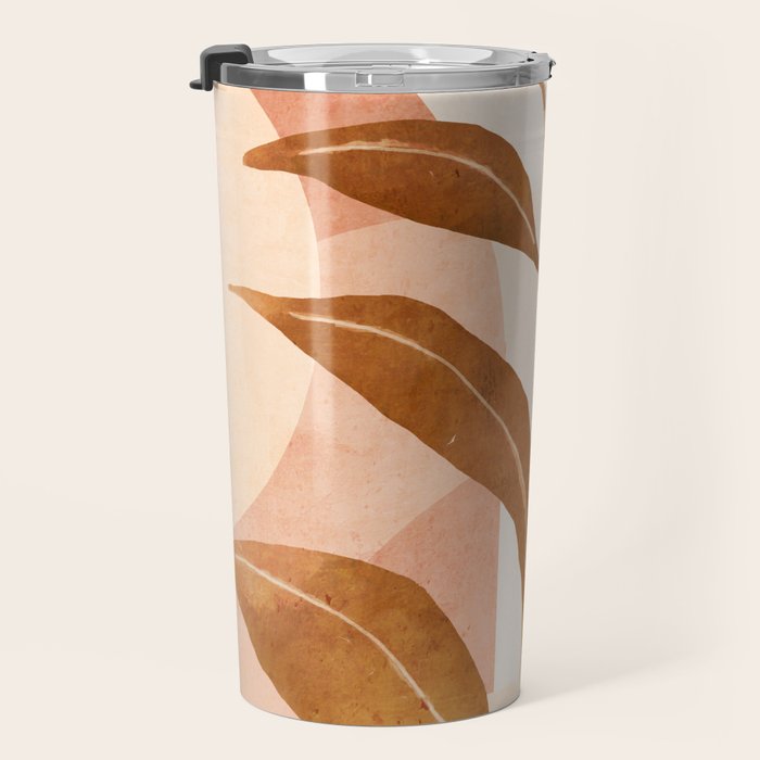 Tropical Leaf- Abstract Art 25 Travel Mug Gallery Image 3