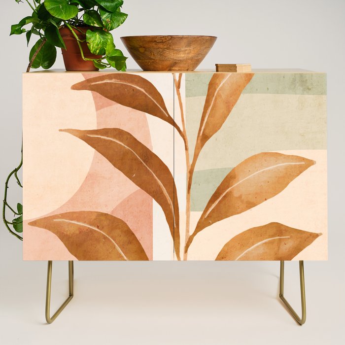 Tropical Leaf- Abstract Art 25 Credenza Gallery Image 1