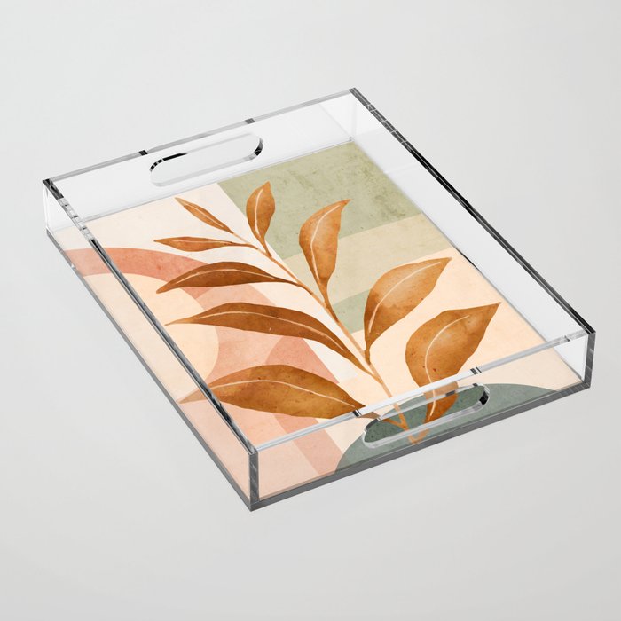 Tropical Leaf- Abstract Art 25 Acrylic Tray Gallery Image 1