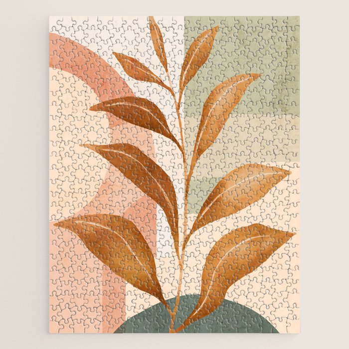 Tropical Leaf- Abstract Art 25 Jigsaw Puzzle Gallery Image 1