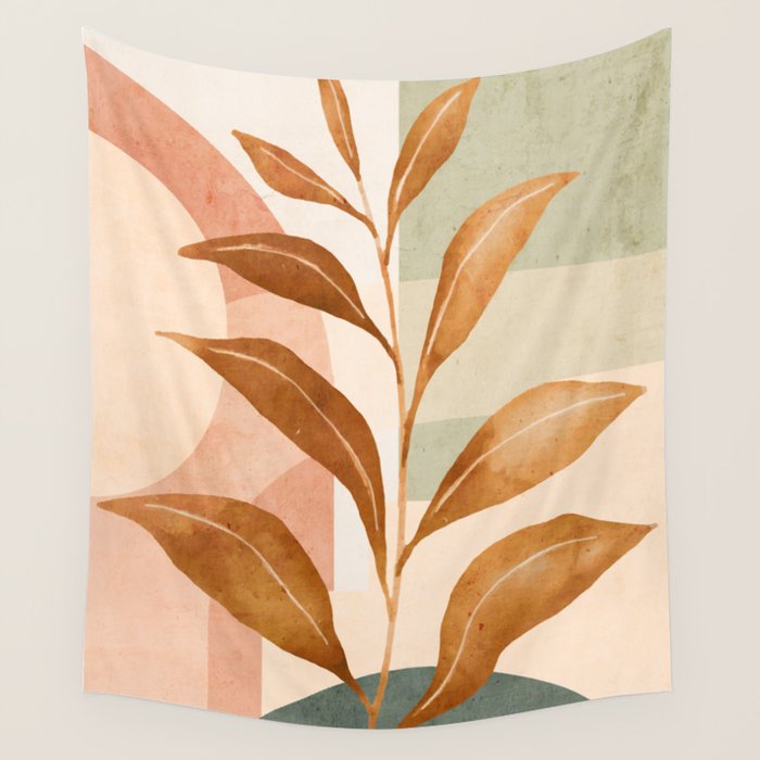 Tropical Leaf- Abstract Art 25 Wall Tapestry Gallery Image 4