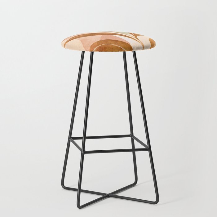 Tropical Leaf- Abstract Art 25 Stool Gallery Image 1