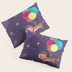 Galaxy Dog with balloons Pillow Sham Gallery Image 3