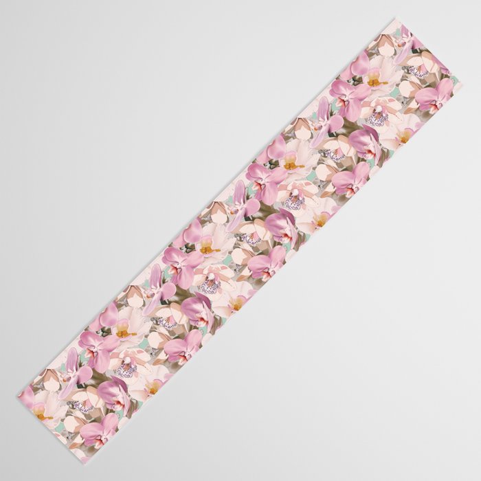 Lush Pink Tropical Flowers I Table Runner Gallery Image 3