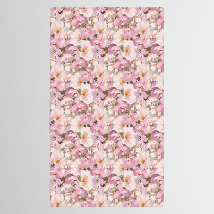 Lush Pink Tropical Flowers I Tablecloth Gallery Image 2