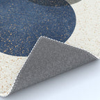 Circle Abstract - Grey Navy Texture Rug Gallery Image 4