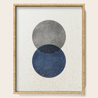Circle Abstract - Grey Navy Texture Serving Tray Gallery Image 1