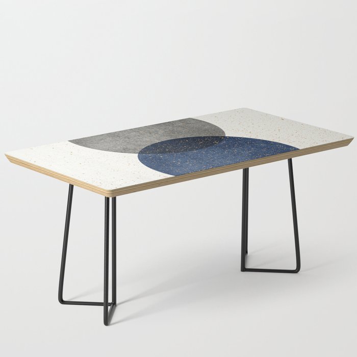 Circle Abstract - Grey Navy Texture Coffee Table Gallery Image 1