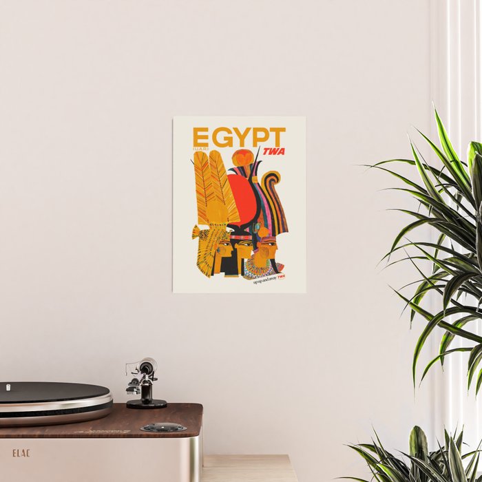 Egypt Vintage Mid Century Travel Poster, 1960 Poster Gallery Image 2