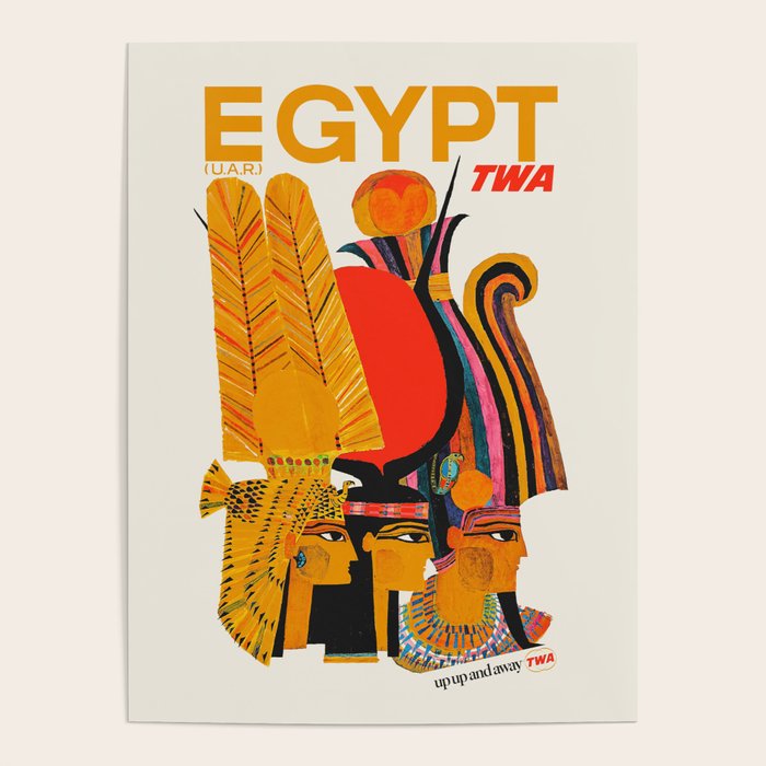 Egypt Vintage Mid Century Travel Poster, 1960 Poster Gallery Image 4