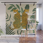 Palm Jungle Cheetah Prints Wall Mural Gallery Image 1