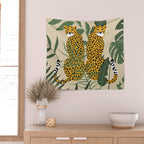 Palm Jungle Cheetah Prints Wall Tapestry Gallery Image 2