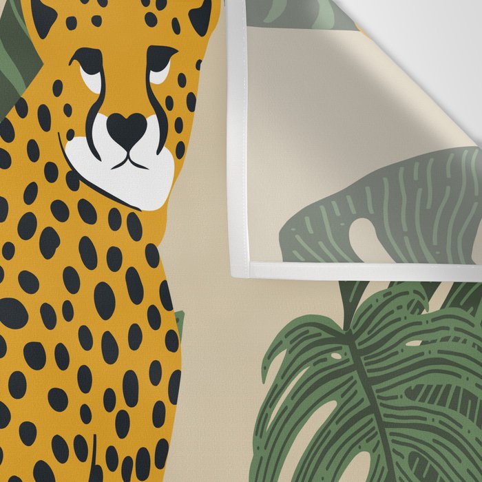 Palm Jungle Cheetah Prints Wall Tapestry Gallery Image 3