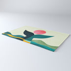 mid century whale sun sea Rug Gallery Image 3