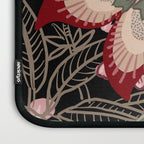 Oriental exotic chintz bamboo red flowers on black Laptop Sleeve Gallery Image 3