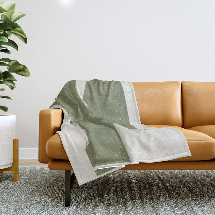 Green Object Paper Throw Blanket Gallery Image 1