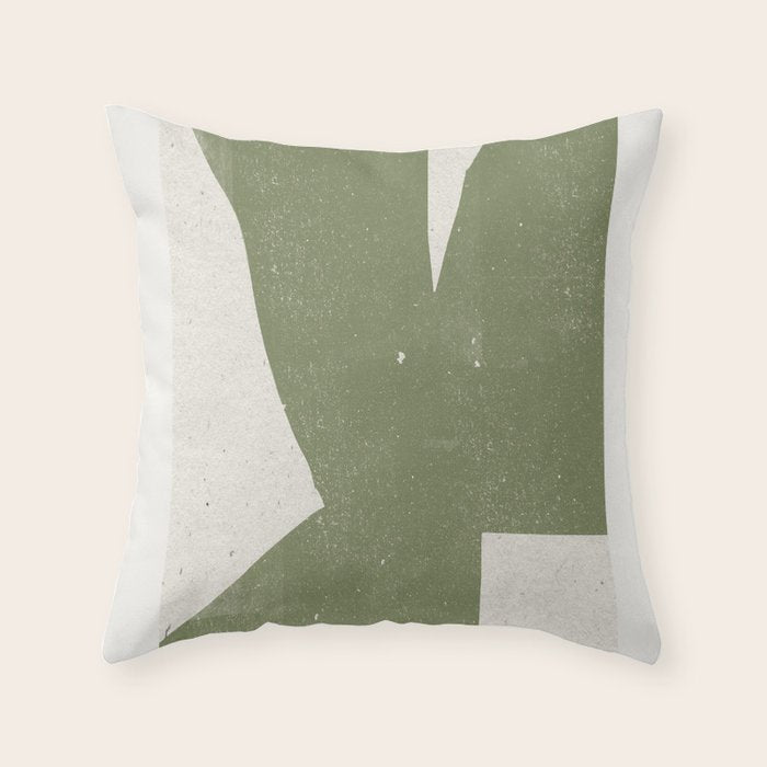 Green Object Paper Throw Pillow Gallery Image 1