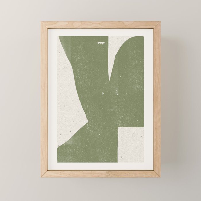 Green Object Paper Mini Art Print Gallery Image 1