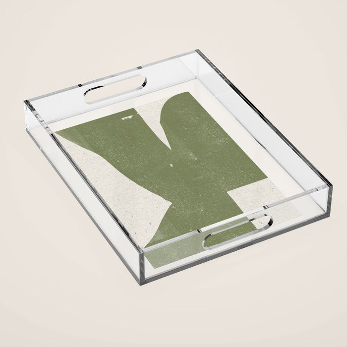 Green Object Paper Acrylic Tray Gallery Image 1