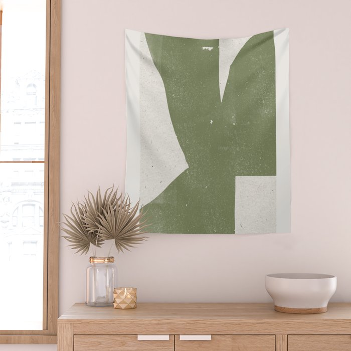 Green Object Paper Wall Tapestry Gallery Image 2