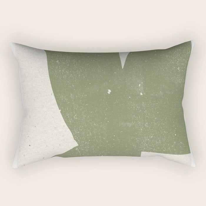 Green Object Paper Rectangular Pillow Gallery Image 2