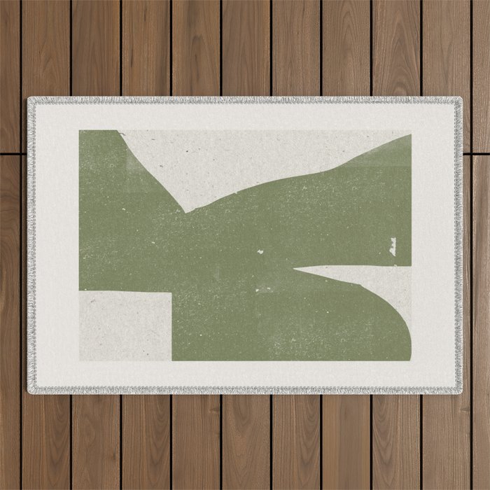 Green Object Paper Outdoor Rug Gallery Image 1