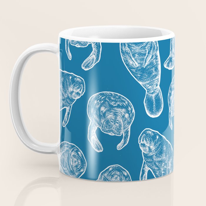 Manatees - Classic Blue Coffee Mug Gallery Image 3