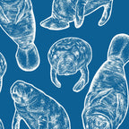 Manatees - Classic Blue Coffee Mug Gallery Image 2