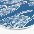 Manatees - Classic Blue Bath Mat Gallery Image 3