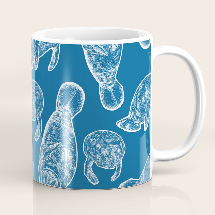 Manatees - Classic Blue Coffee Mug Gallery Image 1
