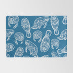 Manatees - Classic Blue Rug Gallery Image 2
