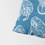 Manatees - Classic Blue Pillow Sham Gallery Image 4