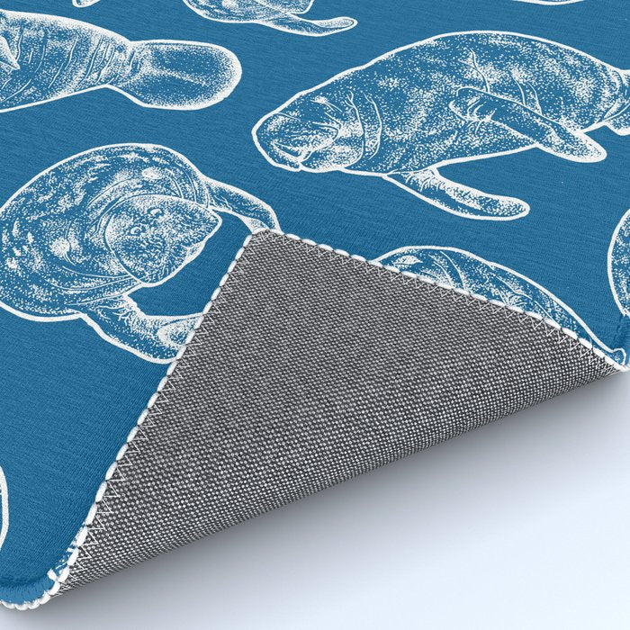 Manatees - Classic Blue Rug Gallery Image 4