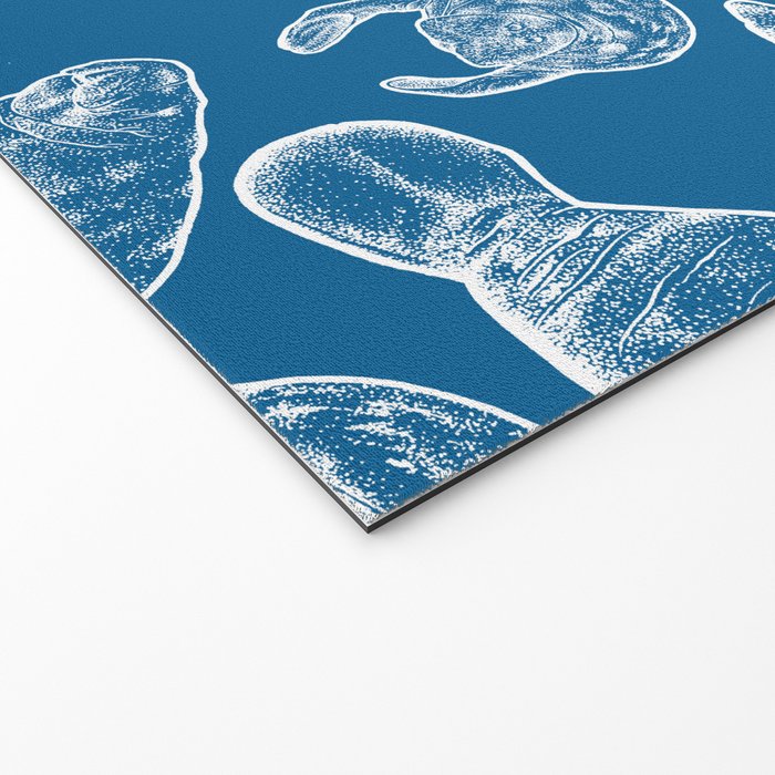 Manatees - Classic Blue Welcome Mat Gallery Image 2