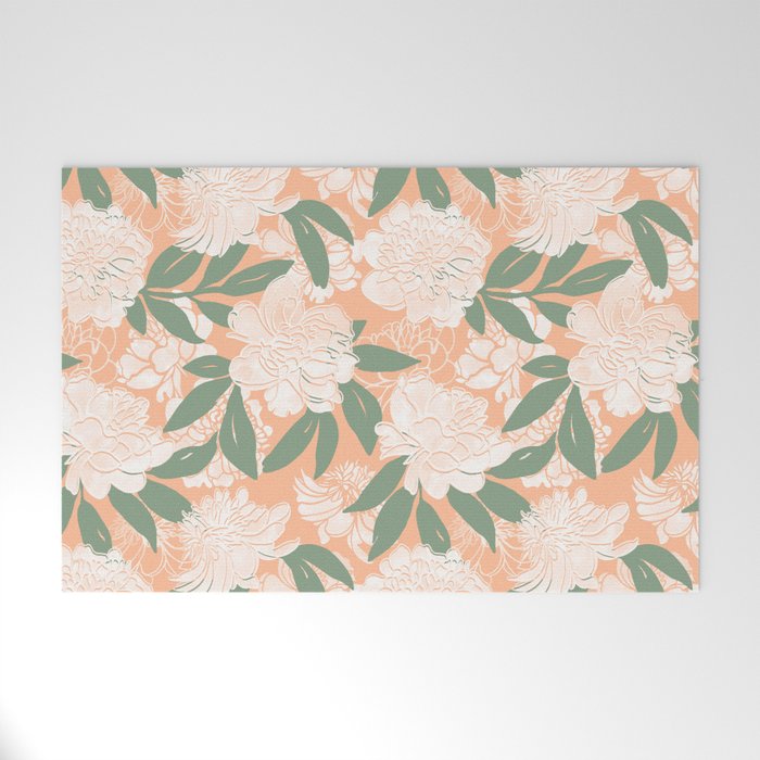 Modern floral blooms PGM7 Welcome Mat Gallery Image 1