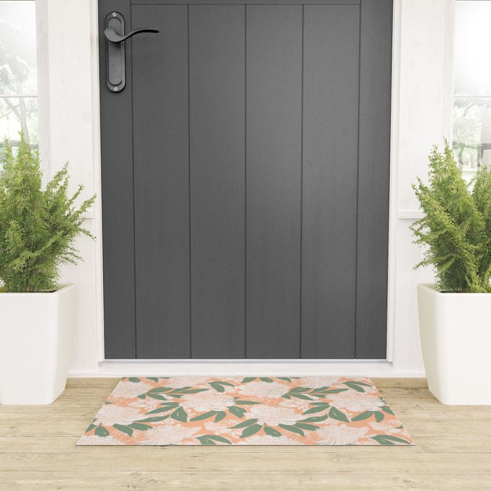 Modern floral blooms PGM7 Welcome Mat Gallery Image 3