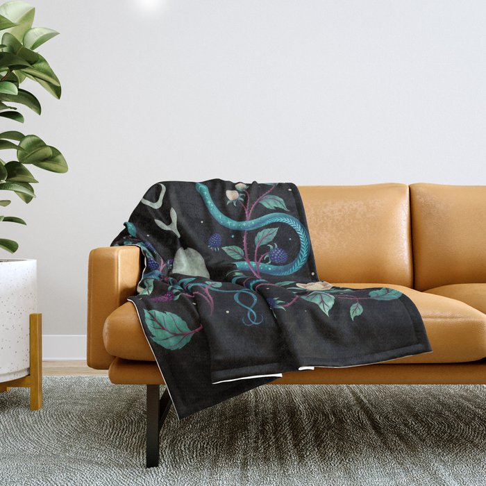 Serpent Moon Throw Blanket Gallery Image 1