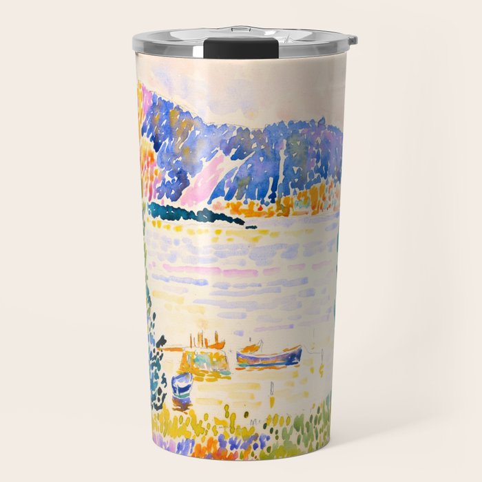 Henri-Edmond Cross Neo-Impressionism Pointillism Cap Nègre 1909 WatercolorPainting Travel Mug Gallery Image 1
