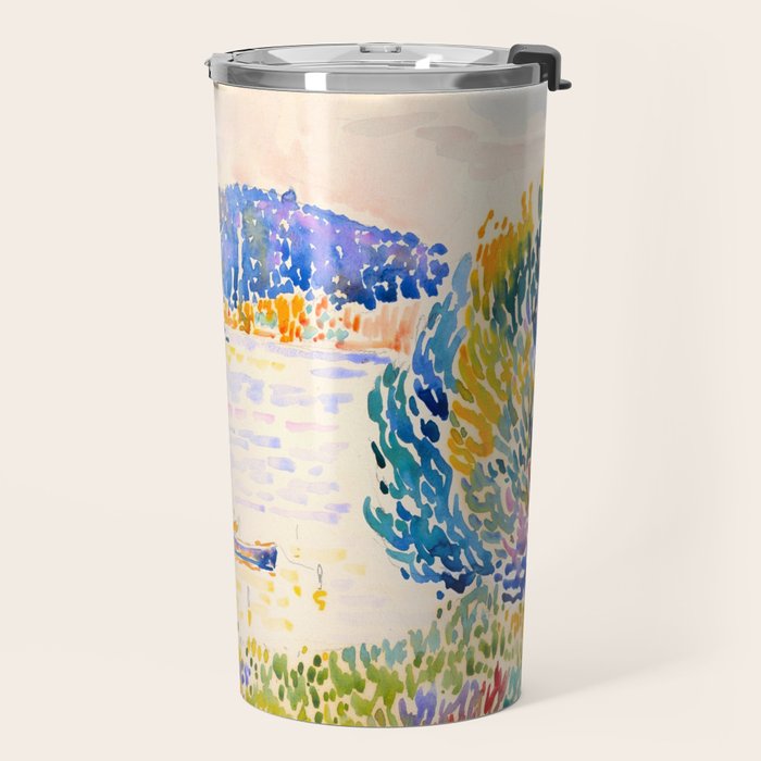 Henri-Edmond Cross Neo-Impressionism Pointillism Cap Nègre 1909 WatercolorPainting Travel Mug Gallery Image 2