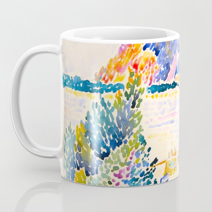 Henri-Edmond Cross Neo-Impressionism Pointillism Cap Nègre 1909 WatercolorPainting Coffee Mug Gallery Image 3