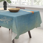 Shoson Two Geese Swimming Near Shore Antique Japanese Woodblock Print  Tablecloth Gallery Image 3