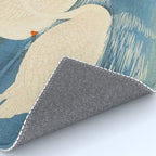 Shoson Two Geese Swimming Near Shore Antique Japanese Woodblock Print  Rug Gallery Image 4