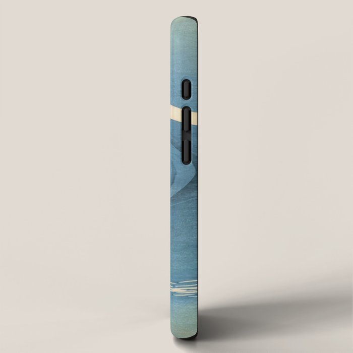 Shoson Two Geese Swimming Near Shore Antique Japanese Woodblock Print  iPhone Case Gallery Image 2