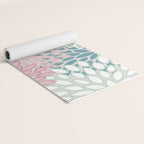 Floral Blooms, Soft Pink, Green and Teal, Design Prints Yoga Mat Gallery Image 2