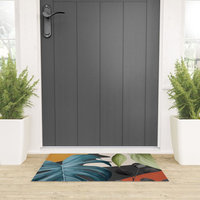 Abstract Tropical Art 19 Welcome Mat Gallery Image 3