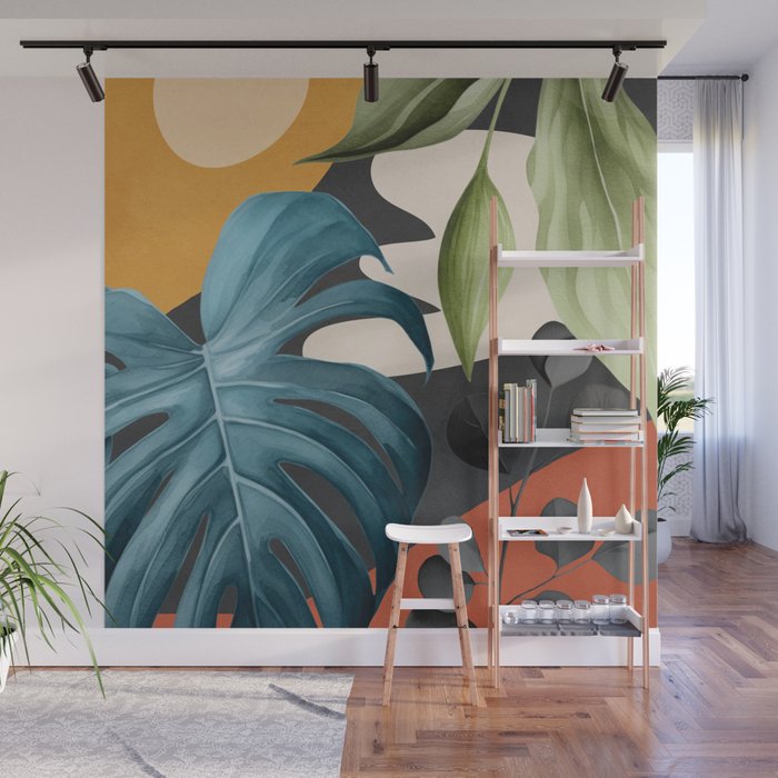 Abstract Tropical Art 19 Wall Mural Gallery Image 1