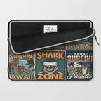 Vintage Surfing Poster Laptop Sleeve Gallery Image 2