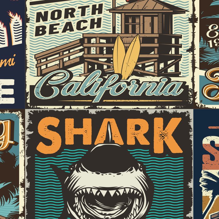 Vintage Surfing Poster Coffee Mug Gallery Image 2