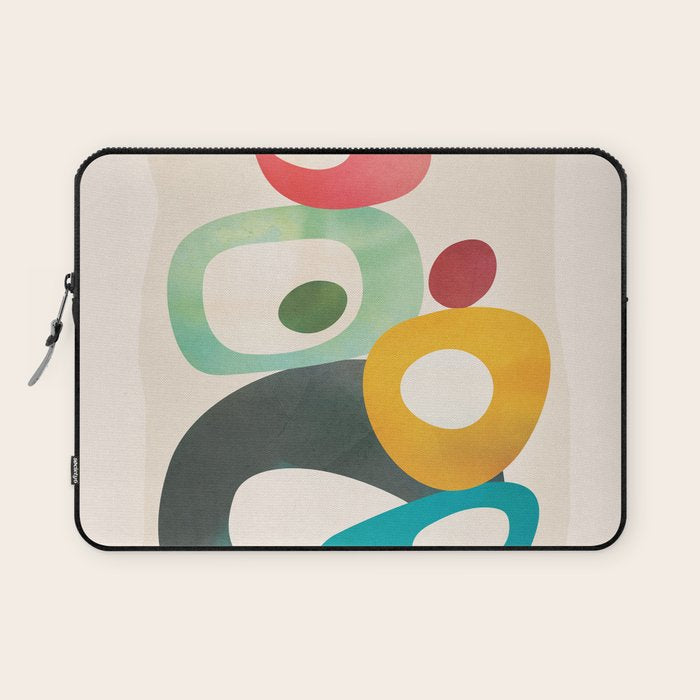 Mid-Century Modern Abstract Art 05 Laptop Sleeve Gallery Image 1